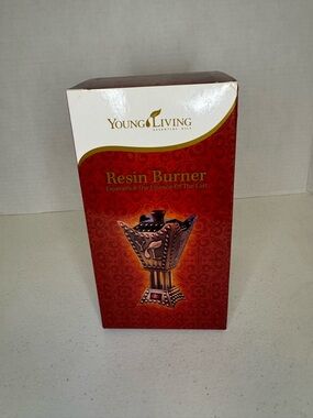 NIB Young Living Ornate Resin Burner Box - Red and Gold